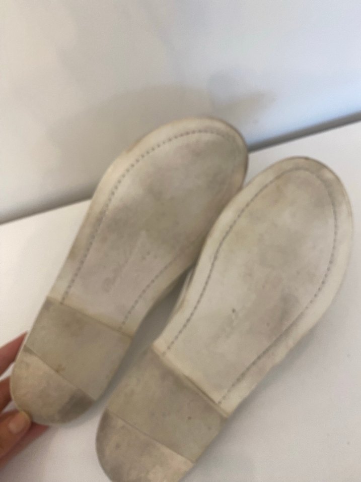 Beyaz Dolgu Topuklu Minimalist erkek Terlik - Görsel 3