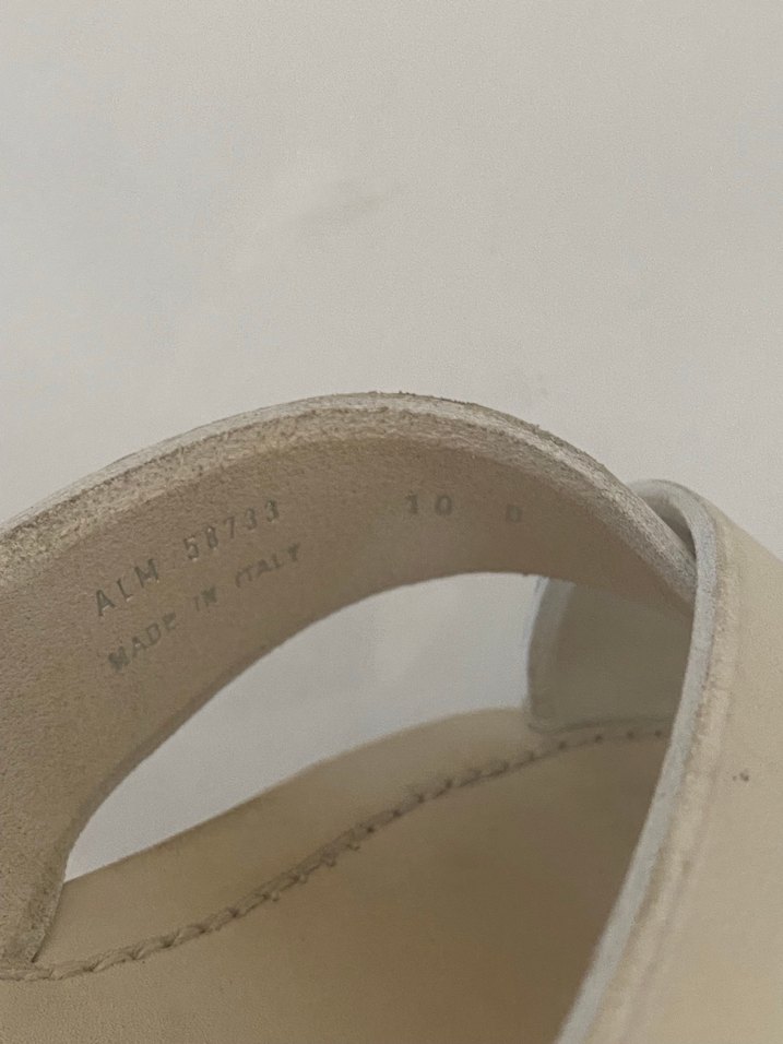 Beyaz Dolgu Topuklu Minimalist erkek Terlik - Görsel 4