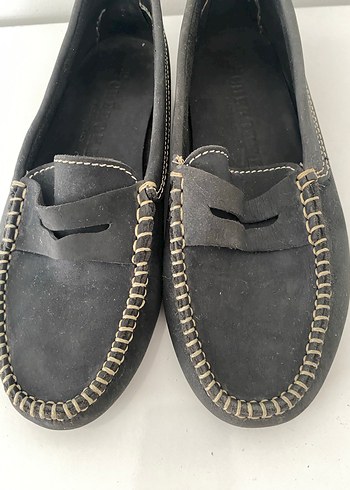 Siyah kadın Süet Tokalı Loafer