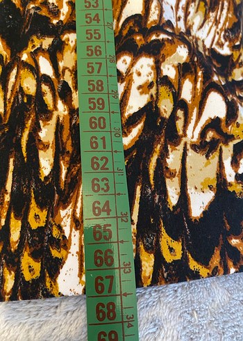 Orijinal Kahverengi Batik Desenli Drapeli Midi Hamile Eteği - Görsel 5