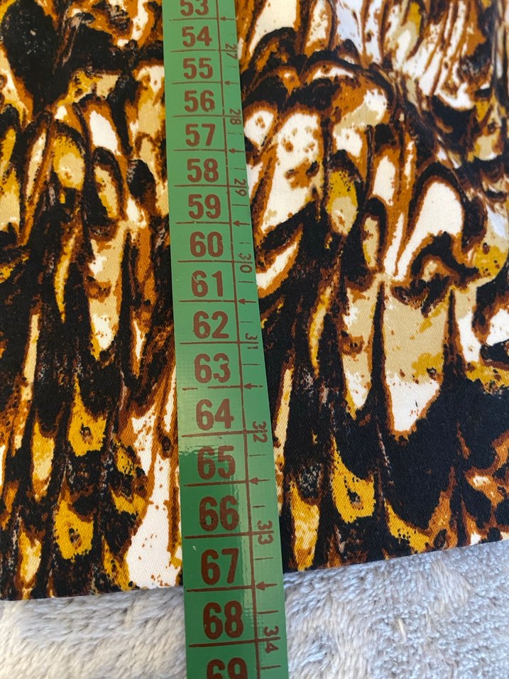 Orijinal Kahverengi Batik Desenli Drapeli Midi Hamile Eteği - Görsel 5