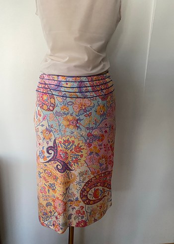 Orijinal Bohem Çok Renkli Mini Bağlamalı Etek kombin fiyatı - Görsel 6