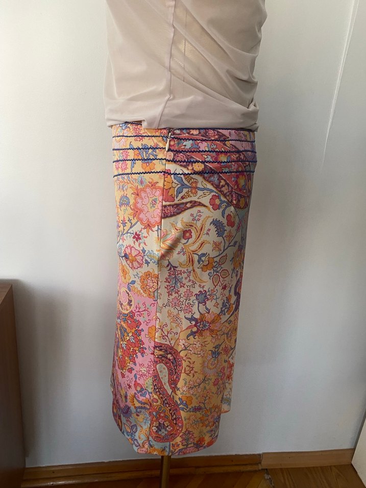 Orijinal Bohem Çok Renkli Mini Bağlamalı Etek kombin fiyatı - Görsel 5