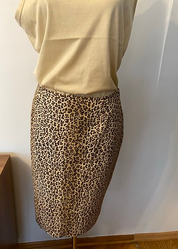 Orijinal Leopar Desenli Midi Etek.  Kombin fiyatı - Görsel 4