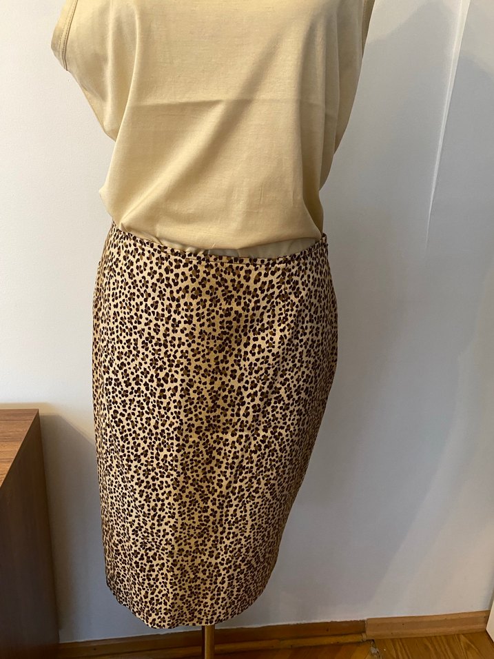 Orijinal Leopar Desenli Midi Etek.  Kombin fiyatı - Görsel 4