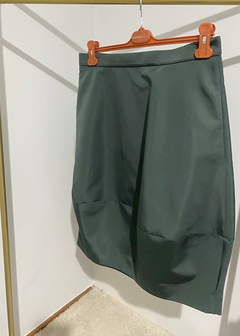 Parlak Yeşil Midi Eteği - Görsel 2