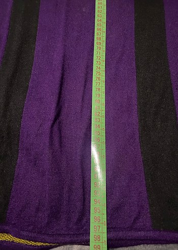 Uzun Kollu Mor Desenli Örgü Elbise - Görsel 9