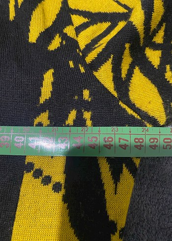 Uzun Kollu Mor Desenli Örgü Elbise - Görsel 8