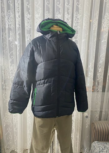 Siyah Erkek Çocuk Fermuarlı Kapüşonlu Mont - Görsel 4