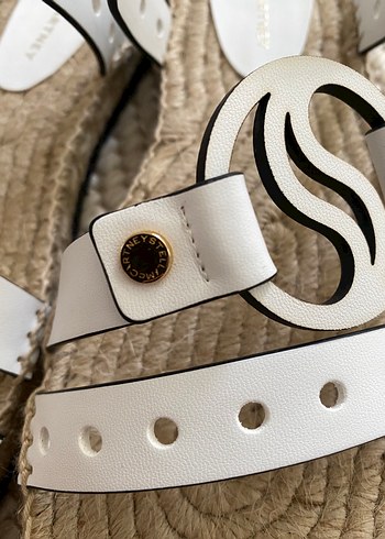 Beyaz Tokalı Kadın Dolgu Topuklu Espadril - Görsel 9