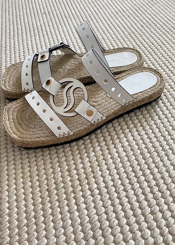 Beyaz Tokalı Kadın Dolgu Topuklu Espadril - Görsel 10