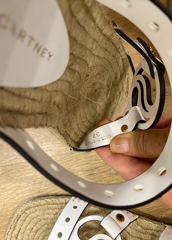 Beyaz Tokalı Kadın Dolgu Topuklu Espadril - Görsel 4