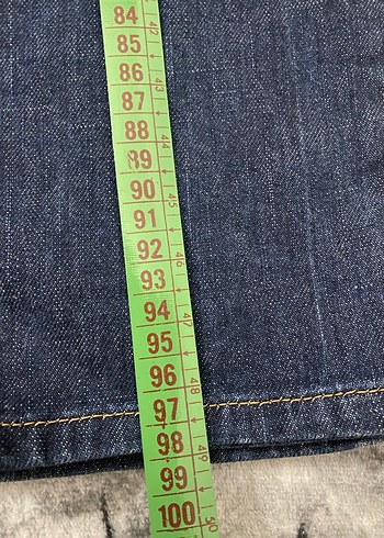 Orijinal Lacivert Çizgili Rahat Kesim Kot Pantolon - Görsel 9