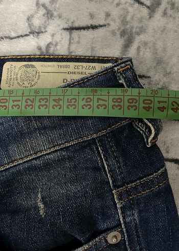 Orijinal Lacivert Çizgili Rahat Kesim Kot Pantolon - Görsel 8