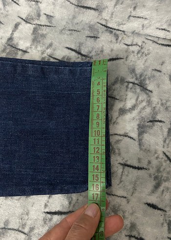 Orijinal Lacivert Çizgili Rahat Kesim Kot Pantolon - Görsel 10