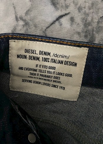 Orijinal Lacivert Çizgili Rahat Kesim Kot Pantolon - Görsel 12