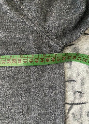 Gri Erkek Polo Yaka Örgü Yün Kazak - Görsel 8