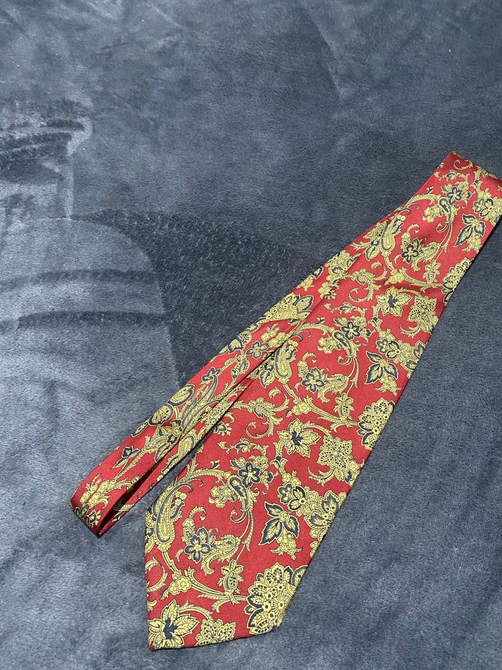 Bordo Vintage Desenli Erkek Kravat bir tane fiyatı - Görsel 3