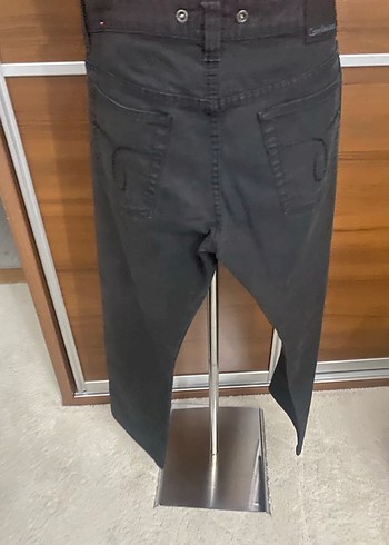 Orijinal  Düğmeli Siyah Denim Erkek Pantolon - Görsel 7