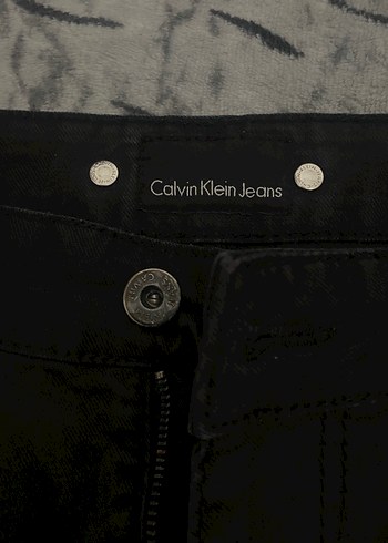 Orijinal  Düğmeli Siyah Denim Erkek Pantolon - Görsel 5