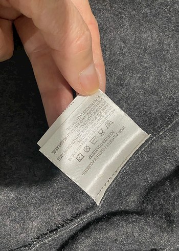 Orijinal sıfır Gri Fermuarlı Yüksek Yakalı Erkek Polar - Görsel 8