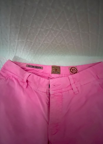 Zara Pembe Pamuklu Rahat Kesim Bermuda Şort