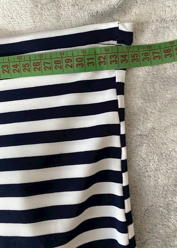 Uzun Pamuklu Siyah Beyaz Çizgili Etek kombin fiyatı - Görsel 10