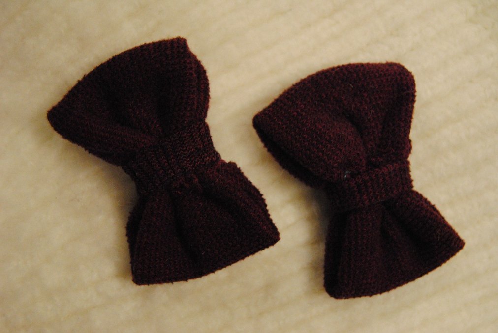 Bordo Triko Fiyonk Toka Seti - Görsel 2