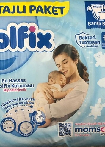 Molfix 1 bebek bezi 74lü