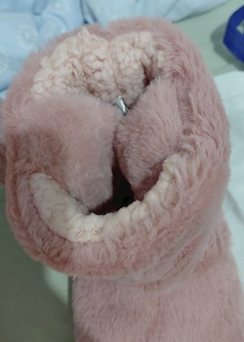 Pembe Tavşanlı Sıcak Ev Terliği panduf - Görsel 5