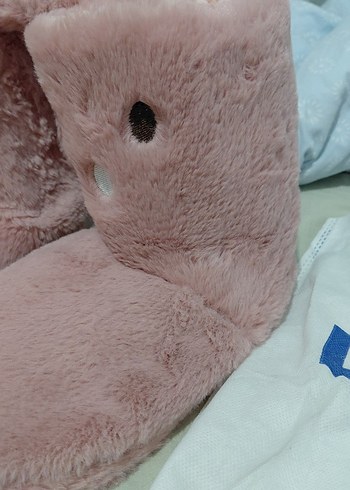 Pembe Tavşanlı Sıcak Ev Terliği panduf - Görsel 4