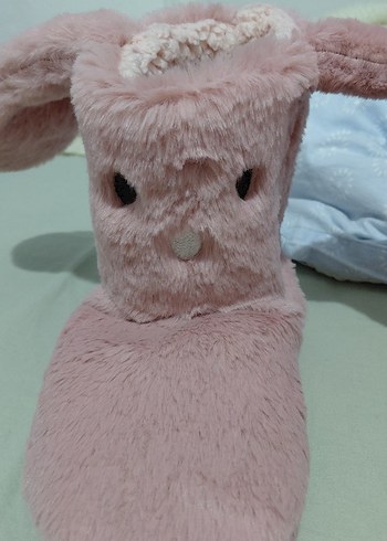 Pembe Tavşanlı Sıcak Ev Terliği panduf - Görsel 3