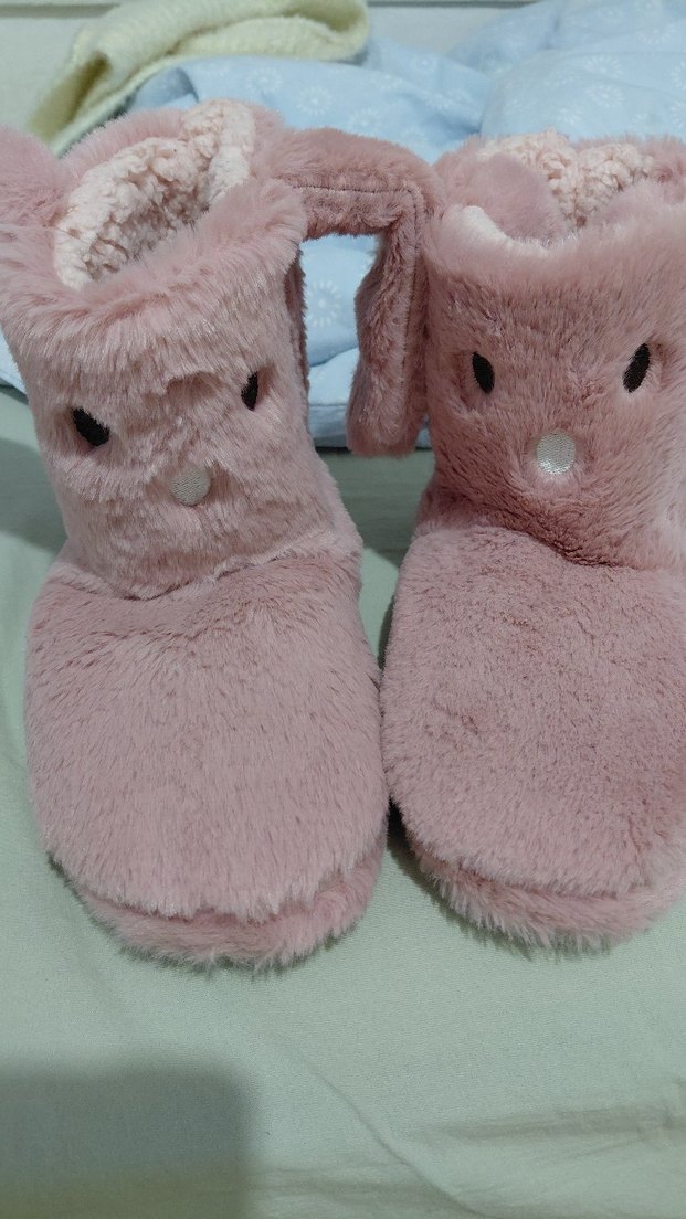 Pembe Tavşanlı Sıcak Ev Terliği panduf - Görsel 2