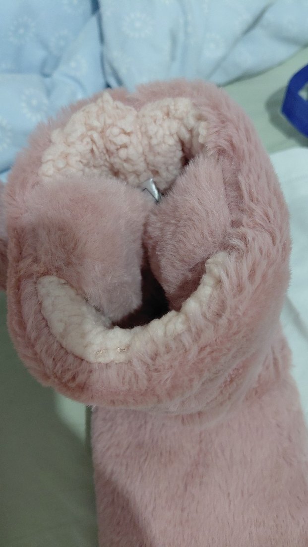 Pembe Tavşanlı Sıcak Ev Terliği panduf - Görsel 5