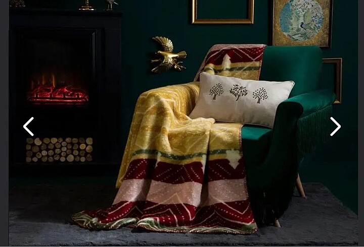  Beden çeşitli Renk English home yeniyil temali tv battaniyesi