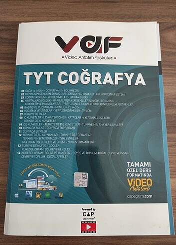 Tyt coğrafya çap vaf seti