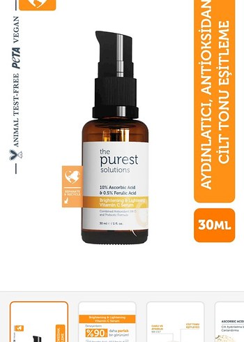 Diğer Kadınlar İçin C vitamini Serum, Saf Çözümler