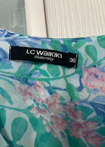 Bohem Çok Renkli Pilili Hamile Elbise - Görsel 3