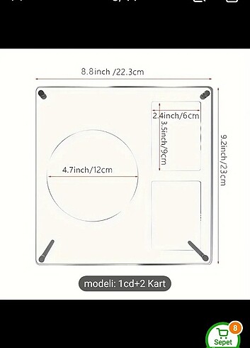 Diğer 1 adet cd 2 adet pc kapasiteli stand sleeve kutusu