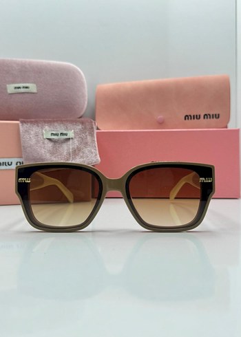 Miu Miu Miu Miu Transparan Krem Kadın Güneş Gözlüğü orjinal