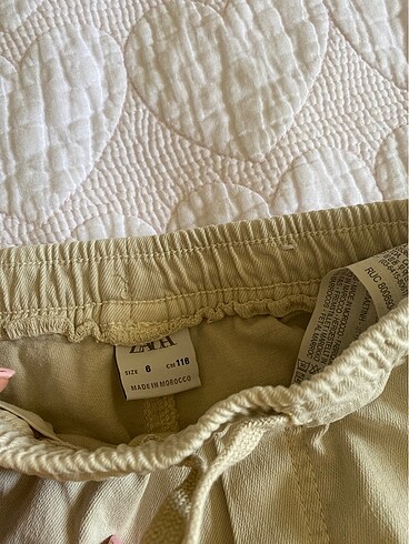 6 Yaş Beden Zara erkek cocuk kargo pantalon