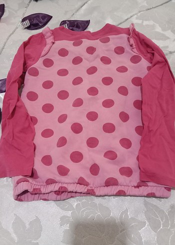 Kız Çocuk Pembe Uzun Kollu Tişört - Görsel 3