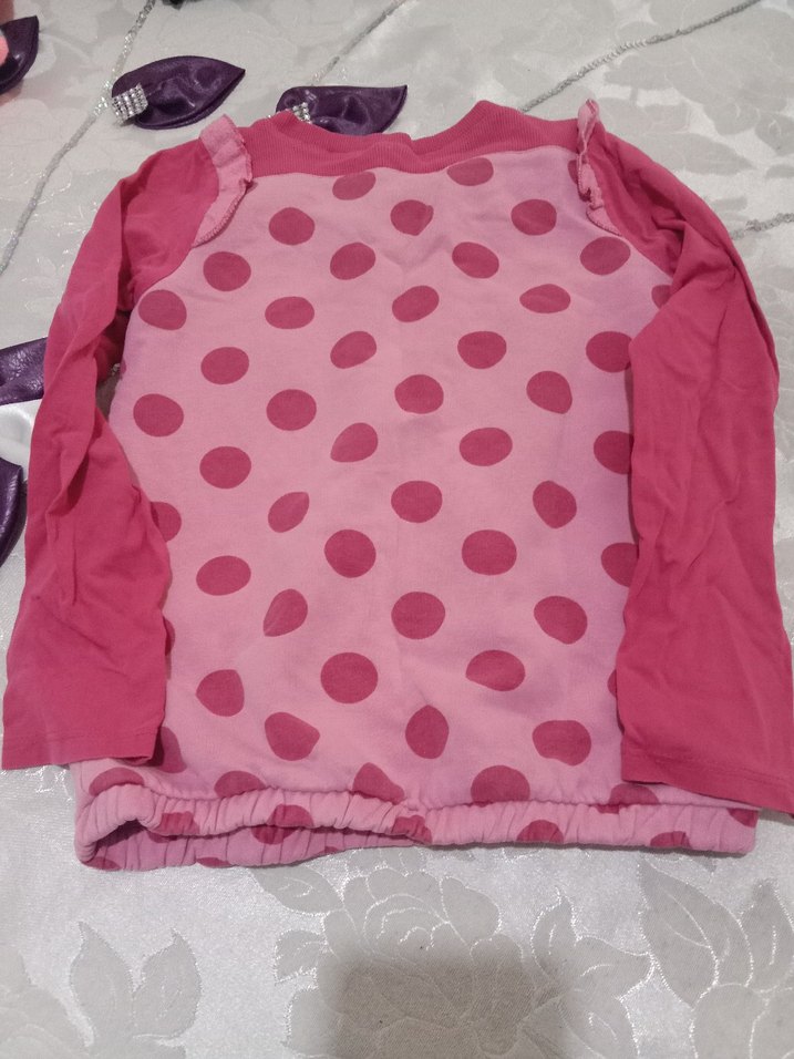 Kız Çocuk Pembe Uzun Kollu Tişört - Görsel 3