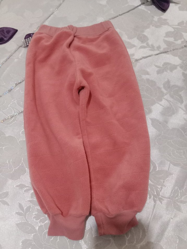 Kız Çocuk Pembe Polar Eşofman Altı - Görsel 3