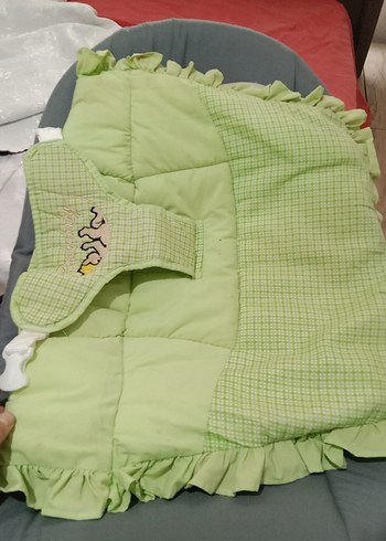 Açık Yeşil Bebek beşiği örtüsü - Görsel 2