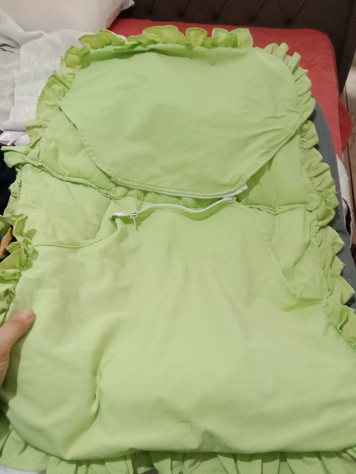 Açık Yeşil Bebek beşiği örtüsü - Görsel 4