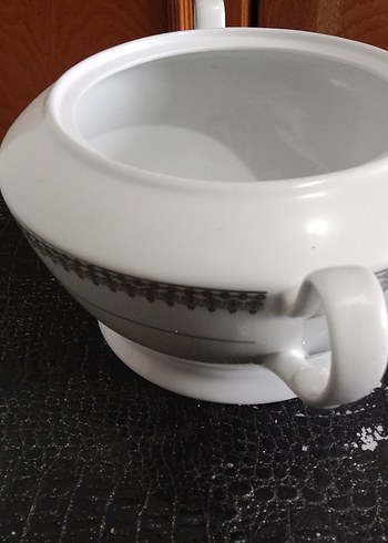 Gri Desenli Beyaz Kapaklı Çorba Kasesi - Görsel 3