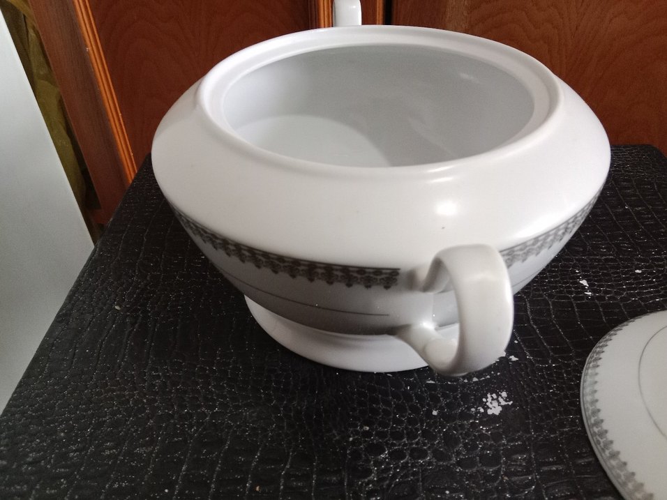 Gri Desenli Beyaz Kapaklı Çorba Kasesi - Görsel 3