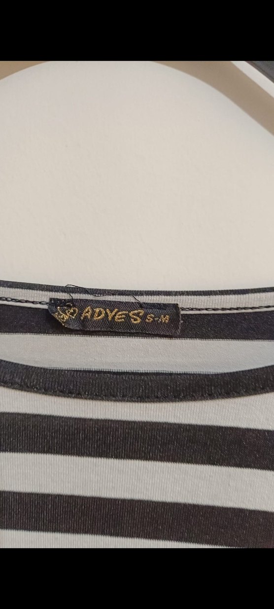 Uzun Kollu Çizgili Kadın Triko Elbise - Görsel 2