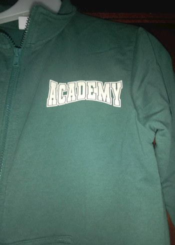 Yeşil Fermuarlı Erkek Çocuk Sweatshirt - Görsel 2